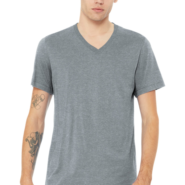 Unisex Heather CVC V Neck Tee Thumbnail