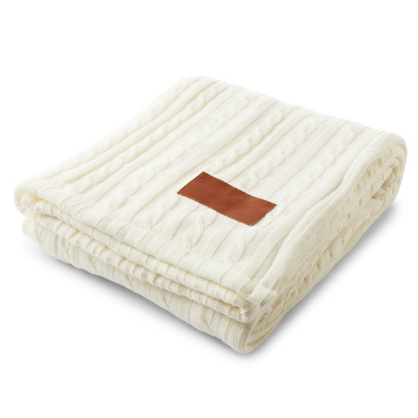Cable Knit Sherpa Throw Thumbnail
