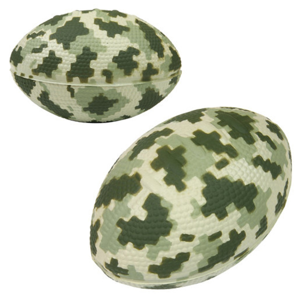 Digi Camo Football Shape Stress Ball Thumbnail
