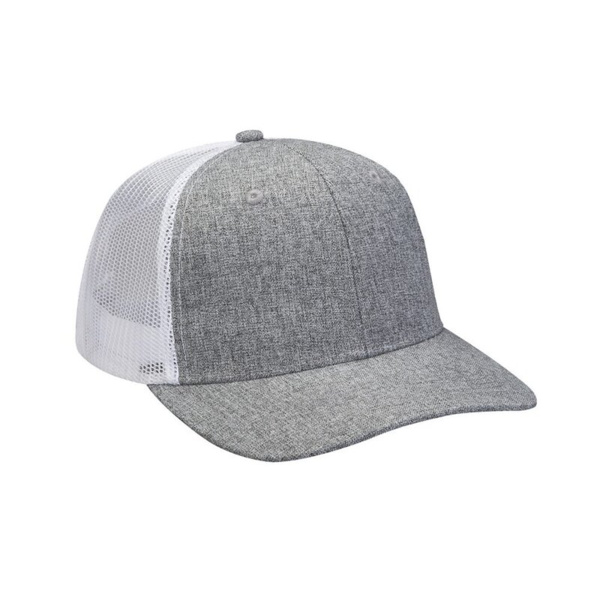 Heather Woven/Soft Mesh Trucker Style Cap Thumbnail