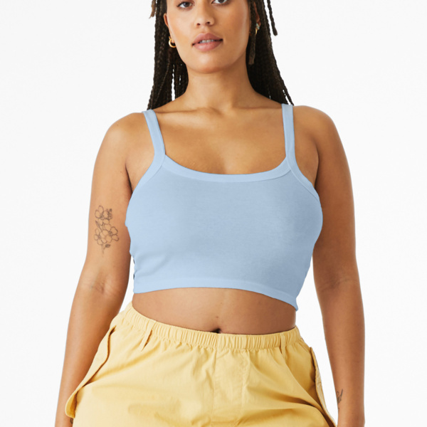 Women's Micro Rib Spaghetti Strap Tank Thumbnail