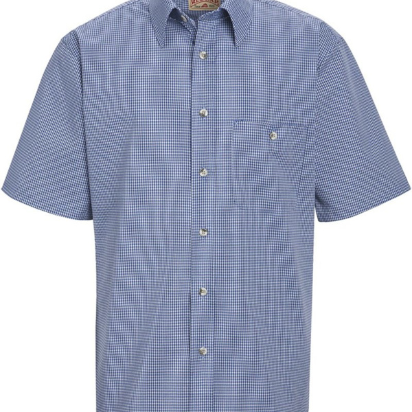 Men's Mini-Plaid Uniform Short Sleeve Shirt Thumbnail
