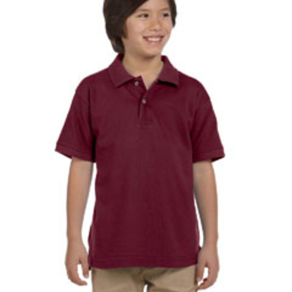 Youth 6 oz. Ringspun Cotton Piqué Short-Sleeve Polo T-Shirt Thumbnail