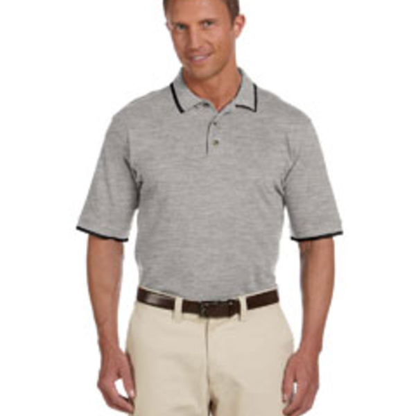 6 oz. Short-Sleeve Piqué Polo with Tipping Thumbnail