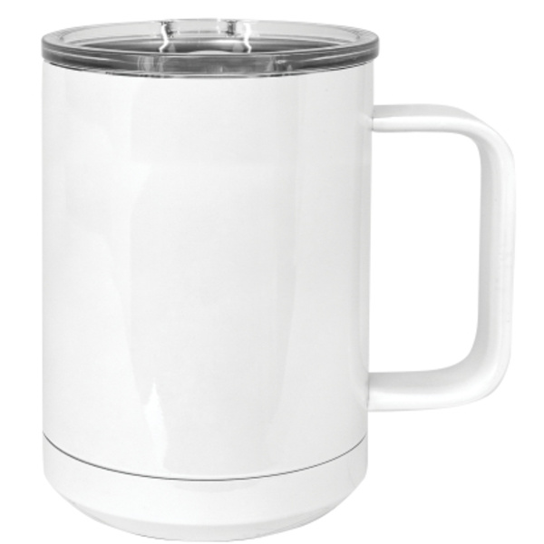 Polar Camel 15oz. White Vacuum Insulated Mug w/Slider Lid Thumbnail