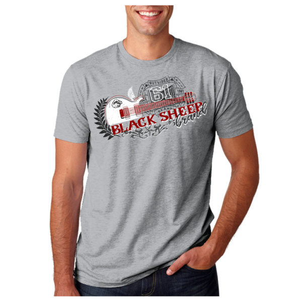 Black Sheep Brand Vintage Guitar Unisex Tee Thumbnail