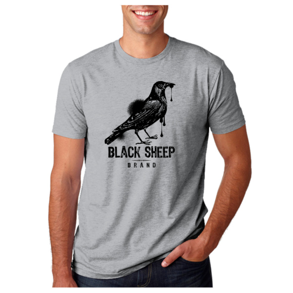 Black Sheep Brand Dripping Crow Unisex tee Thumbnail