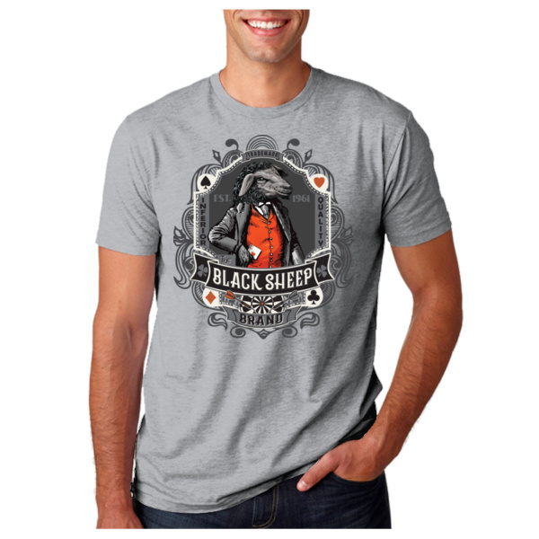 Black Sheep Brand Mascot Unisex tee Thumbnail